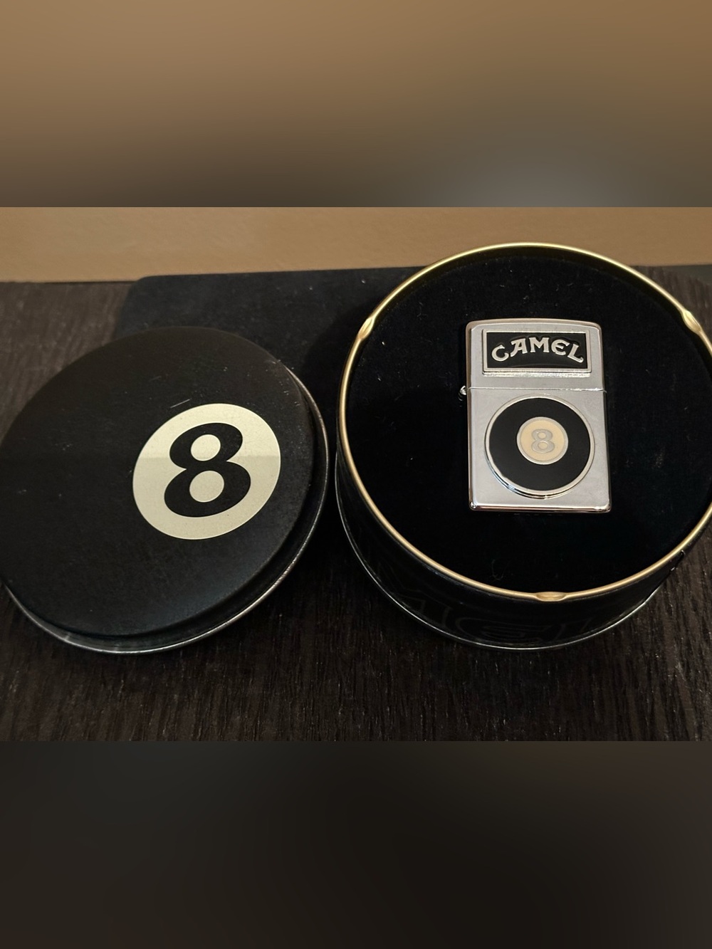 Zippo Camel 8-Ball Lighter With Tin - Limited Edition